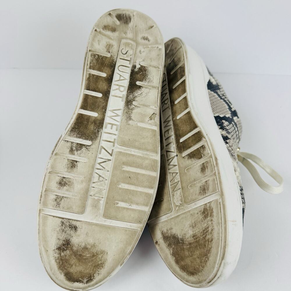 Stuart Weitzman Roccia Excelsa Python Pearl Sneakers Size 8.5 Boxed - Picture 11 of 11